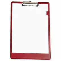 Clipboards | 5Star 913659 clipboard PVC Red | In Stock | Quzo UK