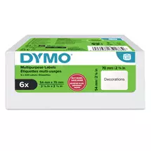 Dymo | DYMO Authentic LabelWriter MultiPurpose Labels | 54 mm x 70 mm | Self