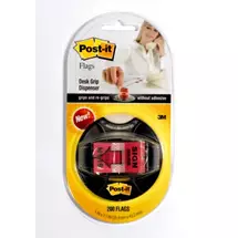 Post-It | PostIt Message Flags, 'Sign Here', Red, 1 in Wide, 200/Desk Grip