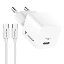 Mobile Device Chargers | Verbatim Mini GaN Charger 20W Bundle with USB-C cable