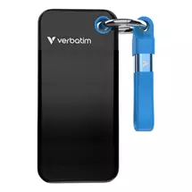 SSD Drive | Verbatim Pocket SSD USB 3.2 Gen 2 128GB Black/Blue