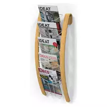 Alba | Alba 5-compartment wood and white wall display unit