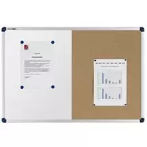 Top Brands | Nobo Classic Combi Felt/Steel Noticeboard 90x60cm | In Stock
