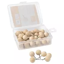 New Arrivals &amp; Just In | Nobo Notice Board Wooden Push Pins - 40pcs | In Stock