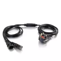 C2g | C2G 3m UK Power Cord Splitter (BS 1363 to 2x IEC320 C13)
