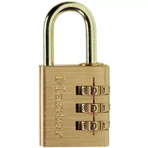 Master Lock | MASTER LOCK 30mm wide set-your-own combination padlock; brass finish