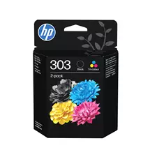 Thermal Inkjet | HP 303 2-pack Black/Tri-color Original Ink Cartridges