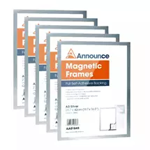 Announce | Announce Magnetic Frames A3 Silver | In Stock | Quzo UK