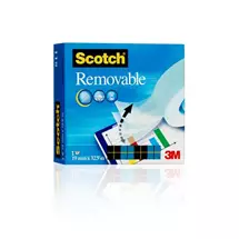 Stationery Tapes | Scotch Removable Invisible Tape, 19 mm x 33 m, 1 Roll/Pack