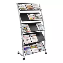 Literature Displays | Alba Mobile display 15 compartments A4 format | In Stock