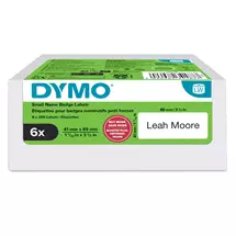 Printer Labels | DYMO Authentic LabelWriter Small Name Badge Labels | 41 mm x 89 mm |