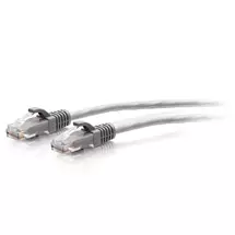 C2G 1ft (0.3m) Cat6a Snagless Unshielded (UTP) Slim Ethernet Patch Cable - Gray
