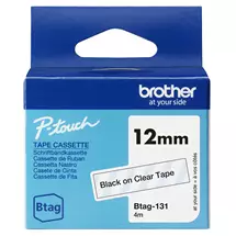 Label Printer Tape | Brother BTAG-131 label-making tape Black on transparent
