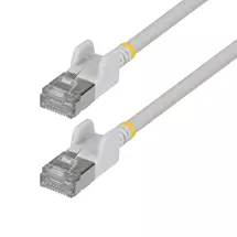 Cables | StarTech.com 2m White Ultra Slim Cat6A Ethernet Cable, Snagless, FTP,