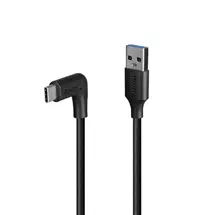 Lindy | Lindy 1.5m USB 3.2 Type A to C Cable, 90° Right Angle, 10Gbps