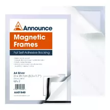 Announce | Announce Magnetic Frames A4 Silver | In Stock | Quzo UK
