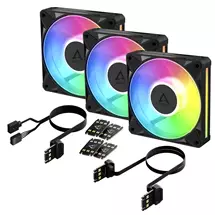 ArcTic | ARCTIC BioniX P12 A-RGB - 3 Pack 120 mm PWM Fan with Daisy Chain