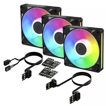ArcTic | ARCTIC BioniX P14 A-RGB - 3 Pack 140 mm PWM Fan with Daisy Chain