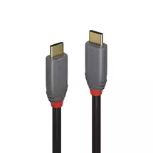 Cables | Lindy 1m USB 3.2 Type C to C Cable, 20Gbps, 5A, PD, Anthra Line