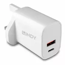 Mobile Device Chargers | Lindy 20W USB Type A and C Charger | In Stock | Quzo UK