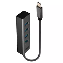 Interface Hubs | Lindy 4 Port USB 3.2 Type C Hub | In Stock | Quzo UK