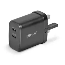 Mobile Device Chargers | LINDY 65W USB 2 x Type C Charger | In Stock | Quzo UK