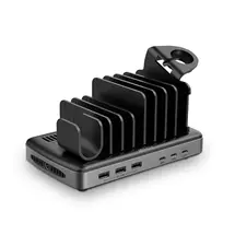 Lindy | Lindy 73436 charging station organizer Freestanding Aluminium, Plastic