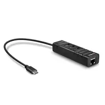 Interface Hubs | Lindy USB 3.2 Type C Hub and Gigabit Ethernet Converter