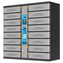 Laptop/Tablet Charging Cabinet | (New) Kiosk Laptop Charging Cabinet Usb-C 65W 17.3" 16-Bay Cart