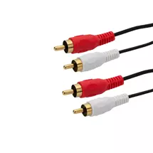 Audio Cables | connektgear 3m 2 x RCA/Phono Audio Cable  Male to Male  Gold