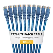Startech | StarTech.com 3m Blue Cat6 Ethernet Cable, 10 Pack, Snagless, 100W PoE,
