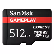 Sandisk Memory Cards | SanDisk GamePlay Express microSD 512GB. Capacity: 512 GB, Flash card