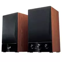 PC Speakers | Genius Sp-Hf1250b Ii Wooden Hi-Fi Stereo Speakers | Quzo UK