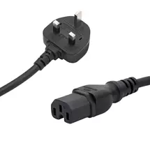 Dp Building Systems | connektgear 2m UK Mains Hot Rated Power Cable  UK Plug to C15 Socket.