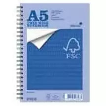 Notebooks | Silvine Fsc A5 Wirebound Card Cover Notebook Ruled 160 Pages Blue
