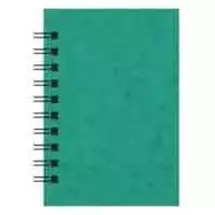 Notebooks | Silvine A6 Wirebound Pressboard Cover Notebook Ruled 200 Pages Green