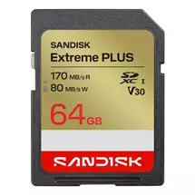 Sandisk | SanDisk Extreme PLUS SD UHS-I Card - 64GB | Quzo UK