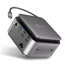 Mobile Device Dock Stations | j5create JCDP4140F USBC® Powerbase Docking Station with Cable