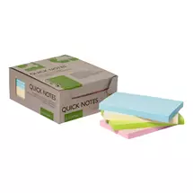 Note Paper | QCONNECT Recycled pastel rainbowpack, 127 x 76mm, FSC – plasticfree